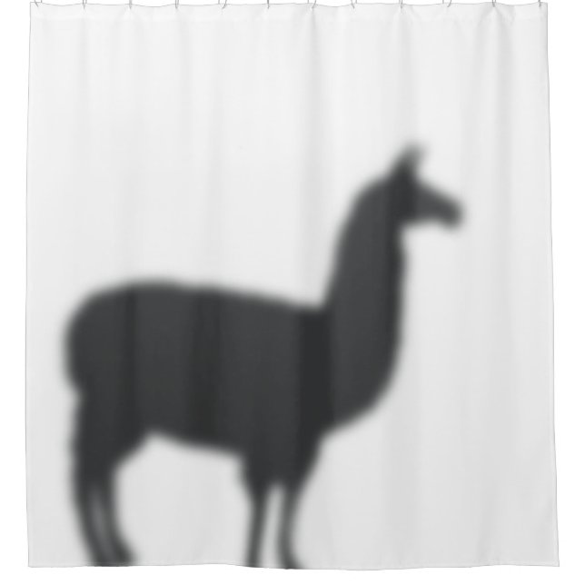 Rideaux De Douche Funny silhouette de lama (Devant)