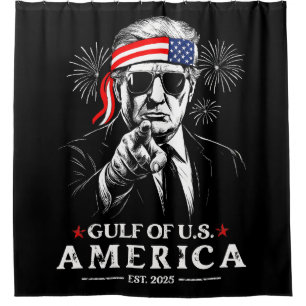 Rideaux De Douche Funny Trump Golfe Des USA Amérique 2025 4 juillet