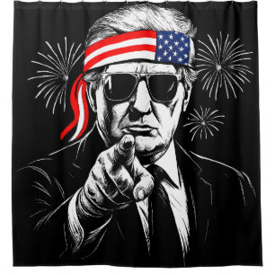 Rideaux De Douche Funny Trump Golfe Des USA Amérique 2025 4 juillet