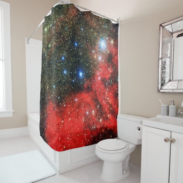 Rideaux De Douche Galaxie en or tombé (En situation)