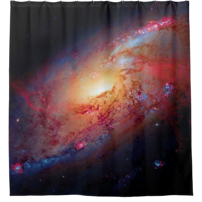 Rideaux De Douche Galaxie spirale Messier M106 Photo de l'espace ext (Devant)