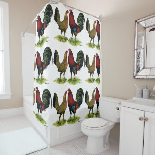 Rideaux De Douche Gamefowl Pair