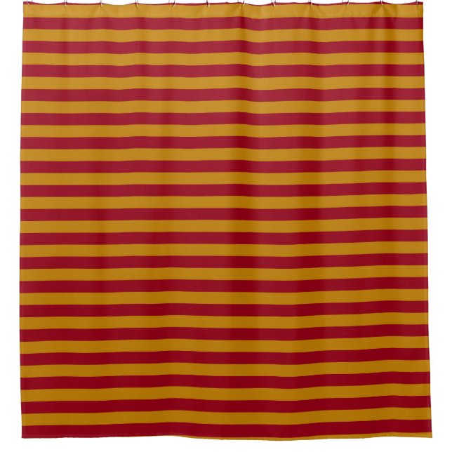 Rideaux De Douche Garnet et Gold Stripes (Devant)
