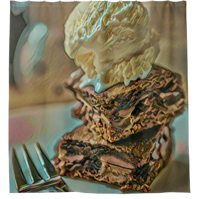 Rideaux De Douche Gâteau à la crème glacée au chocolat (Devant)