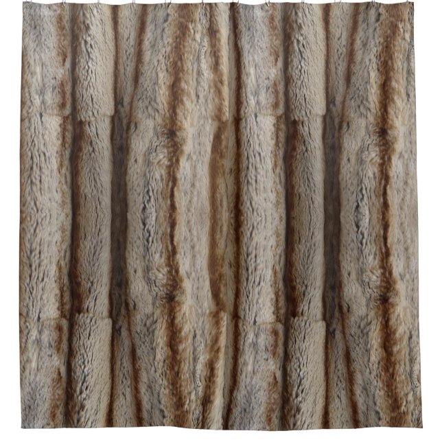 RIDEAUX DE DOUCHE GENUINE CHINCHILLA FUR LOOK (Devant)