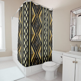 Rideaux De Douche Géométrique des boues africaines