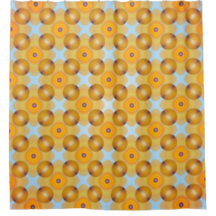 Rideaux De Douche Géométrique jaune inhabituel