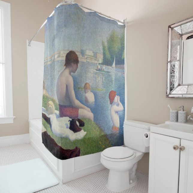 Rideaux De Douche Georges Seurat - Baignades aux Asnières (En situation)