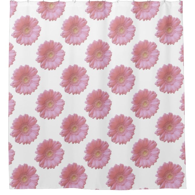 Rideaux De Douche Gerbera marguerite rose pâle (Devant)