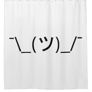 Rideaux De Douche Gesticulez le ¯ d'émoticône \ Japonais Kaomoji 