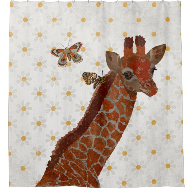 RIDEAUX DE DOUCHE GIRAFFE & BUTTERFLITS (Devant)