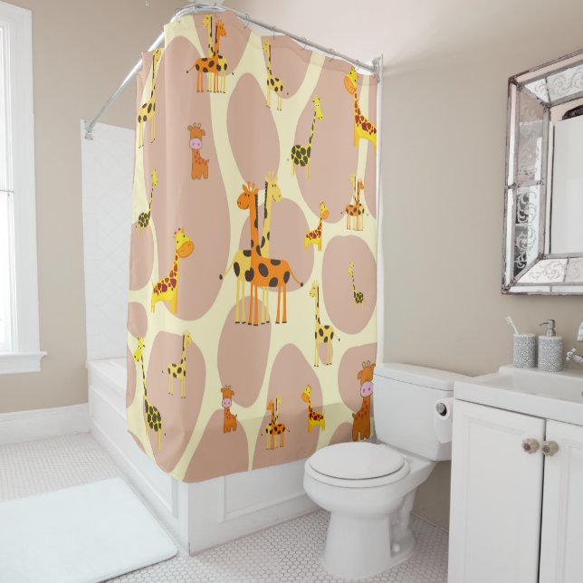 Rideaux De Douche Giraffes (En situation)
