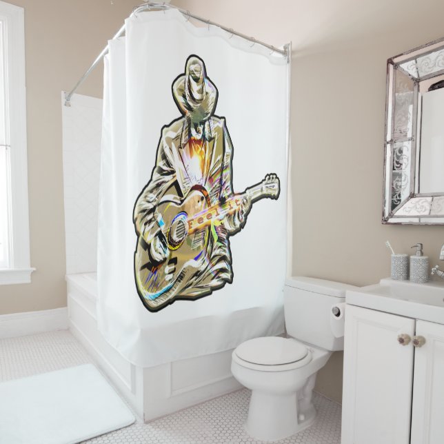 Rideaux De Douche Gitarren Blues Mann - Sentez-le (En situation)