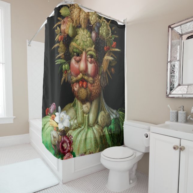 Rideaux De Douche Giuseppe Arcimboldo - Vertumnus (En situation)