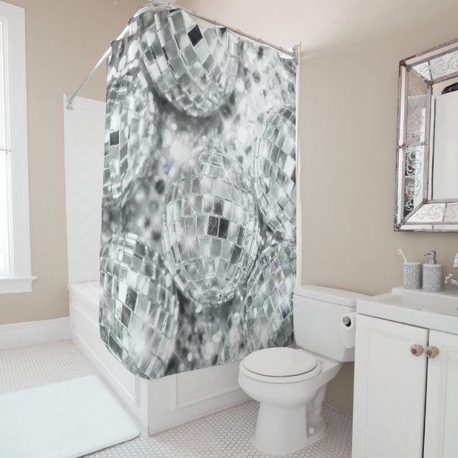 Rideaux De Douche Glam à balles disco #1 #retro #wall #art (En situation)