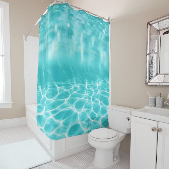 Rideaux De Douche Glam sous-marin Piscine 1 (En situation)