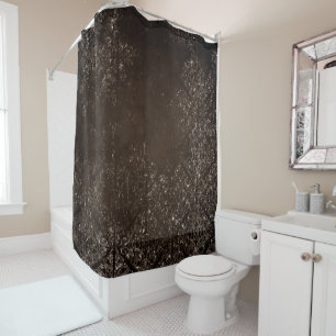 Rideaux De Douche Glimmery Bronze Grunge Riche Brown verre Damas
