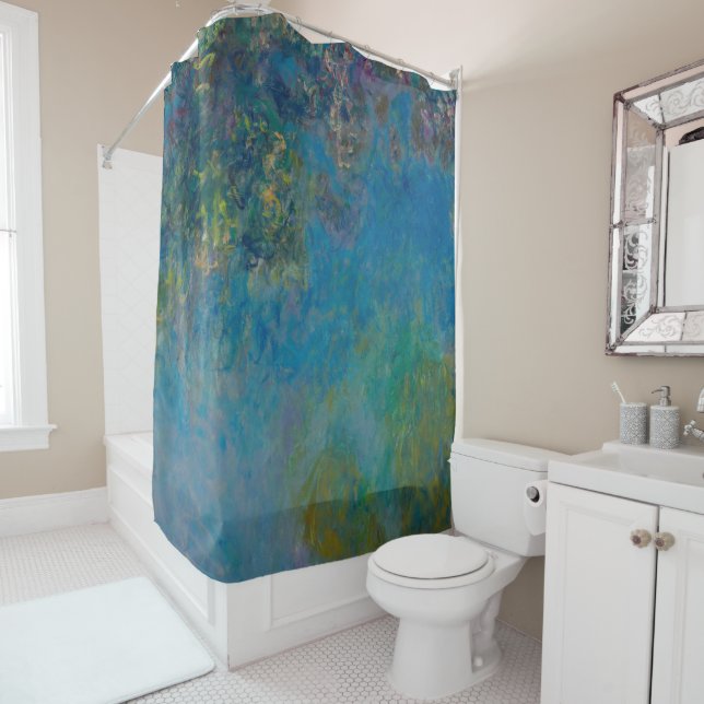Rideaux De Douche Glycine par Claude Monet (En situation)