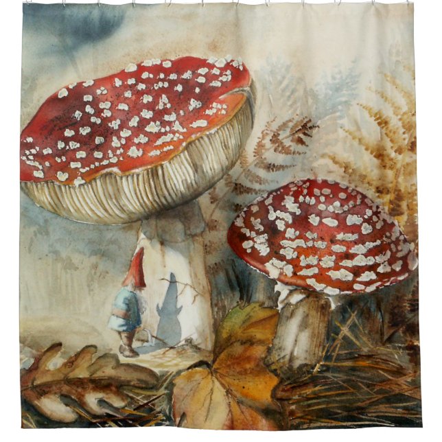 Rideaux De Douche gnome aquarelle (Devant)