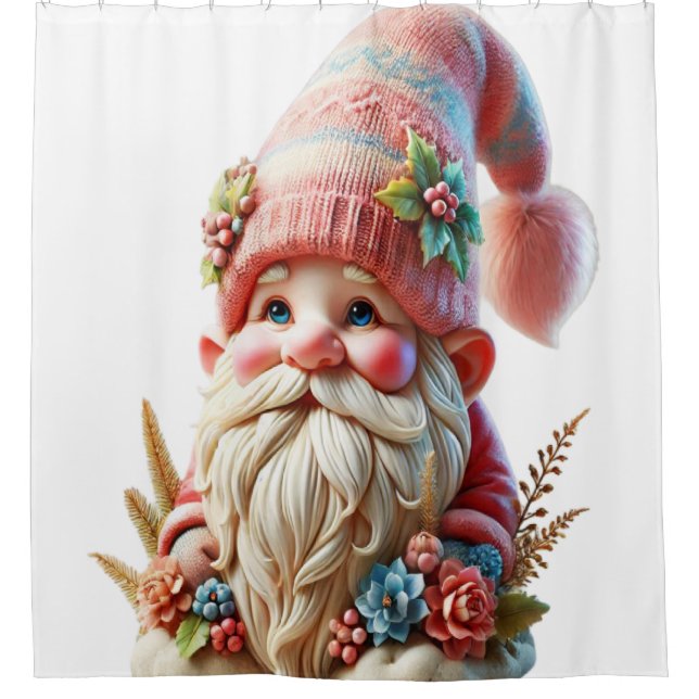 Rideaux De Douche Gnome en fleurs  (Devant)