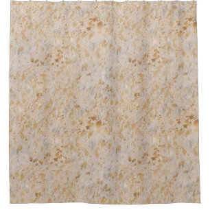 Rideaux De Douche Gold Cowhide Print Metallic