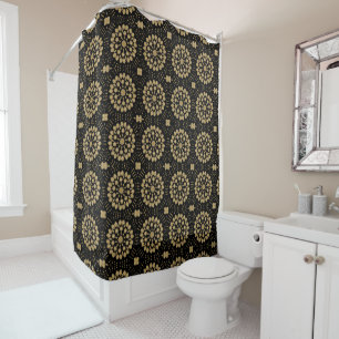 Rideaux De Douche Gold Pinwheel