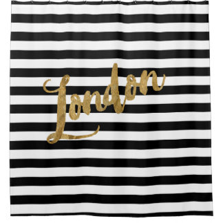 Rideaux De Douche Golden London Stripes