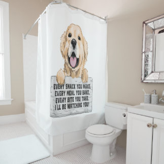 Rideaux De Douche Golden Retriever Chien