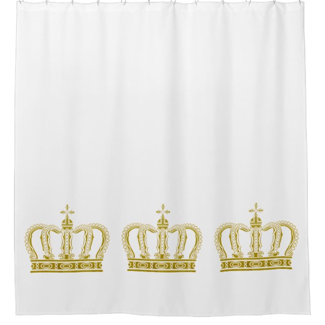 Rideaux De Douche Golden Royal Crown I + votre backgr. & idées (Devant)