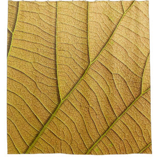 Rideaux De Douche Golden yellow leaf pattern in the morning.