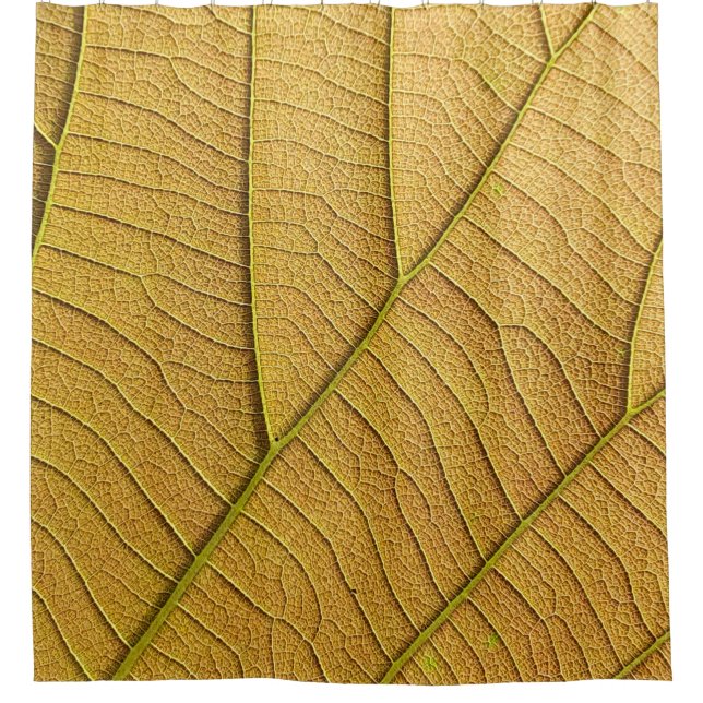 Rideaux De Douche Golden yellow leaf pattern in the morning.  (Devant)