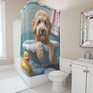 Rideaux De Douche Goldendoodle Dégoulinant Endormi Mignon Drôle