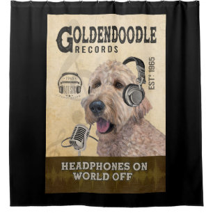 Rideaux De Douche Goldenoodle Dog Record Company Canvas 2