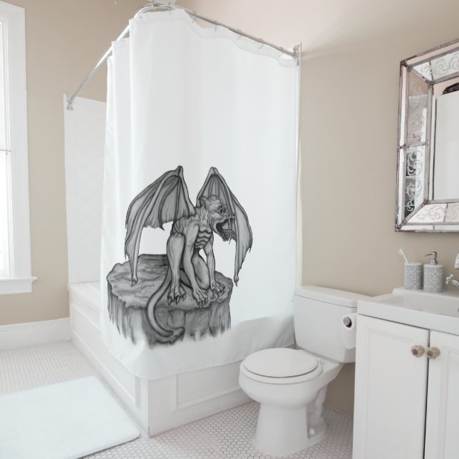 Rideaux De Douche Golem Gargoyle (En situation)