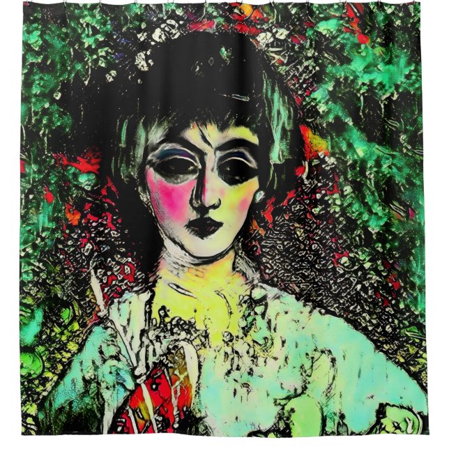 Rideaux De Douche Gothic Beauty Portrait  (Devant)