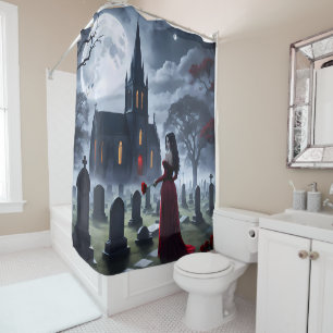 Rideaux De Douche Gothique Moody foncé - Décor de salle de bain inti