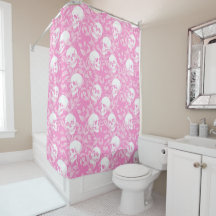 Gothique rose fille punk crânes et feuillage Hallo