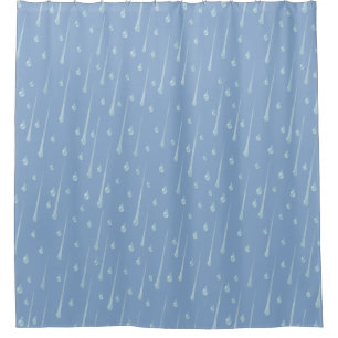 Rideaux De Douche Gouttes de pluie qui tombent Journée pluvieuse mig