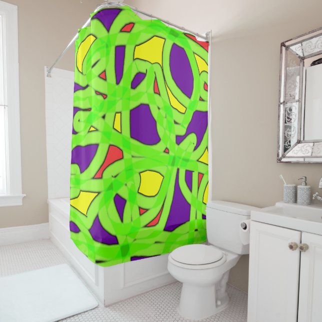 Rideaux De Douche Graffiti Pop Art (En situation)