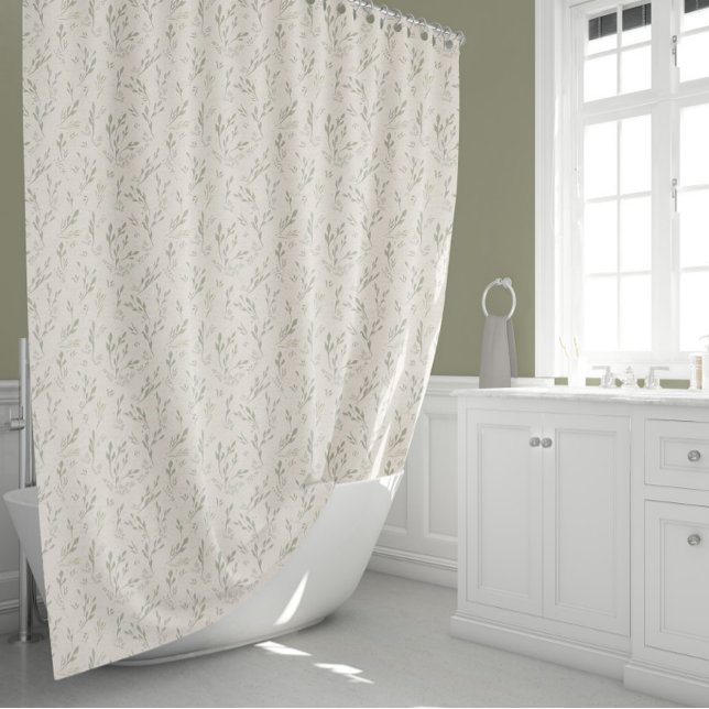 Rideaux De Douche Graines de prairie de sage (Sage Meadow Grasses Shower Curtain by Jenn Steffen for Studio Posies.)