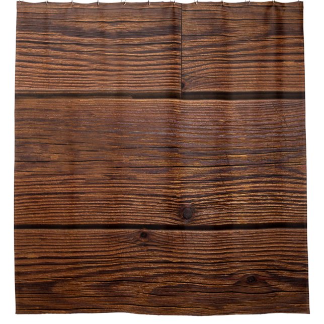 Rideaux De Douche Grains de bois de texture lavés patiné (Devant)