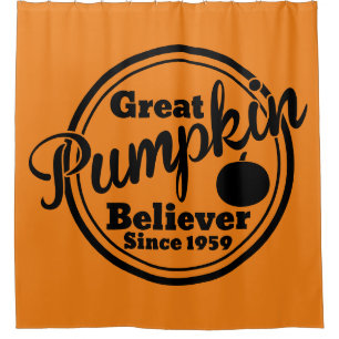 Rideaux De Douche Grand Croyant Citrouille depuis 1959 Halloween