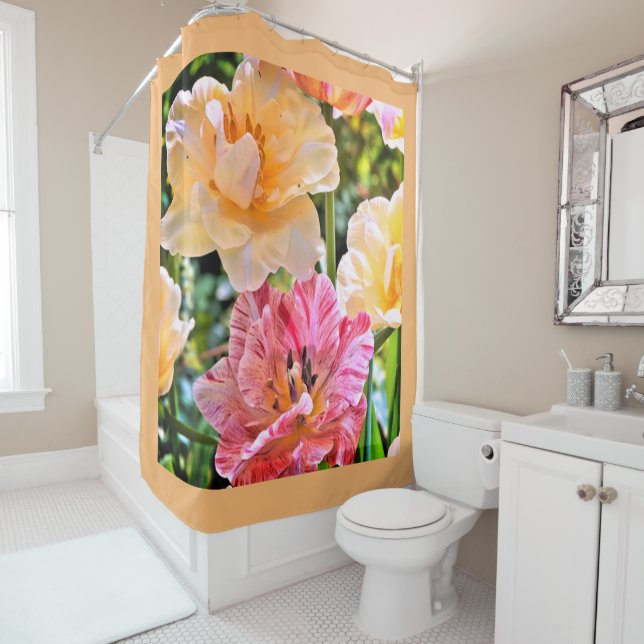RIDEAUX DE DOUCHE GRAND JARDIN FLEURI 2 (En situation)