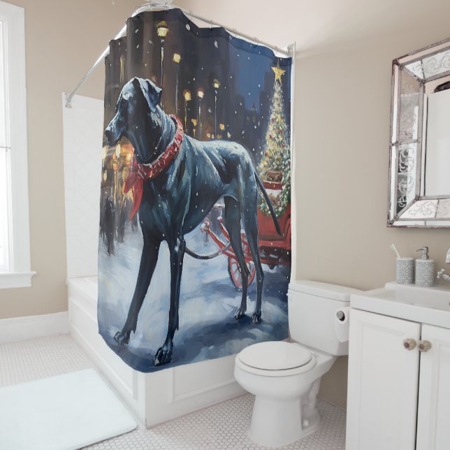 Rideaux De Douche Grande Danse période de fêtes de Noël (En situation)