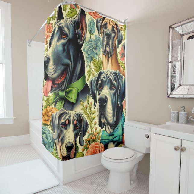 Rideaux De Douche Grande peinture Danse (En situation)