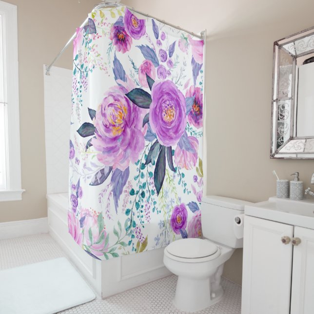 Rideaux De Douche Grande Pivoine  (En situation)