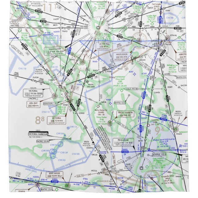 Rideaux De Douche Graphique à basse altitude en route (ELUS1) (Devant)