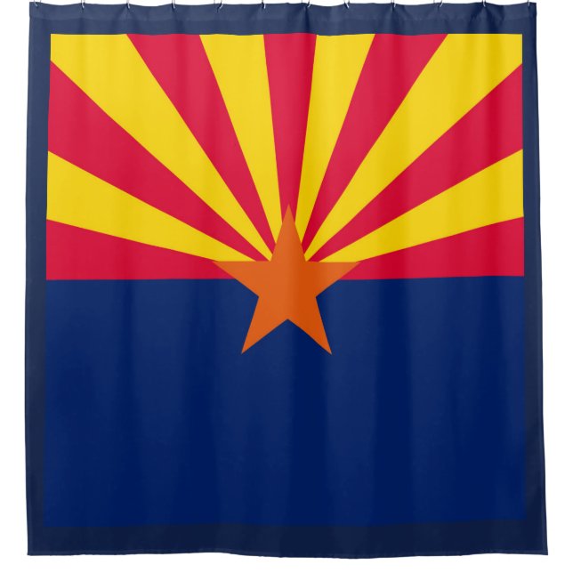 Rideaux De Douche Graphique dynamique de drapeau d'état de l'Arizona (Devant)