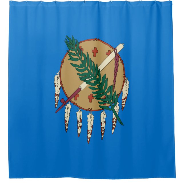 Rideaux De Douche Graphique dynamique du drapeau de l'Oklahoma sur u (Devant)