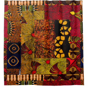 Rideaux De Douche Graphique Floral Africain